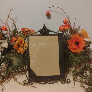 Retro  Fetco Heavy Cast Metal Scrollwork Picture Frame